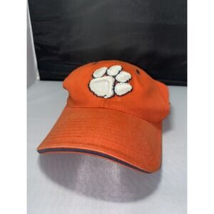 Clemson Tigers Paw Embroidered Ball Cap Hat Adult Size Non Adjustable See Read